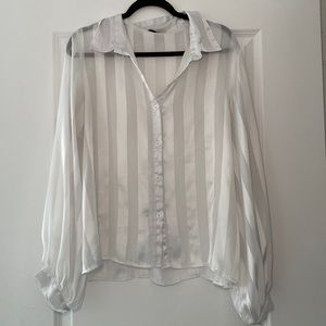 LEAVES TODAY-MAKE OFFER: SHEIN Sheer Satin Shirt